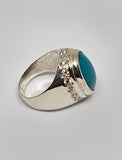 Turquoise with Zircon (Feroza Ring)