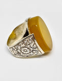 Yellow AGATE (Aqeeq Ring)