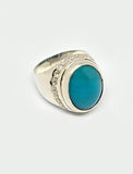 Turquoise with Zircon (Feroza Ring)