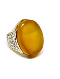 Yellow AGATE (Aqeeq Ring)