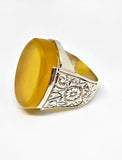 Yellow AGATE (Aqeeq Ring)