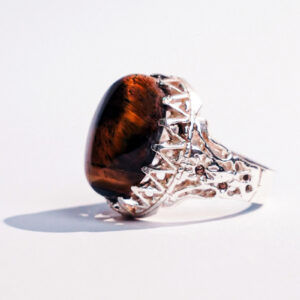 Tiger’s Eye (Aqeeq) Ring – Bold and Striking
